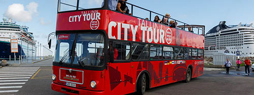 Red Sightseeing bus