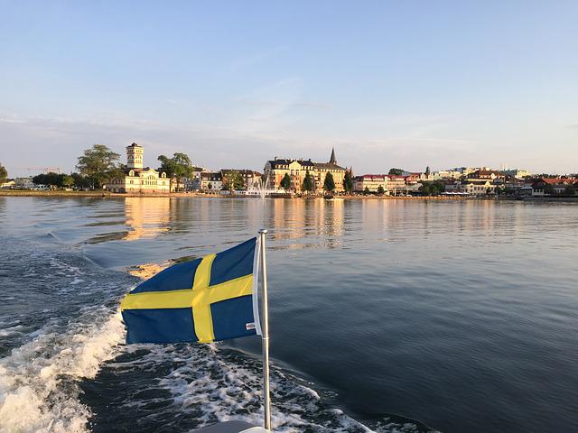 Swedish Flag From Boat