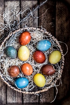 Dyed Easter eggs